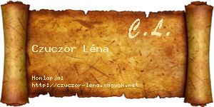Czuczor Léna névjegykártya